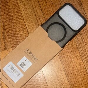 Matte Black and Grey Magnetic Phone Case Iphone 17 SUPFINE NIB